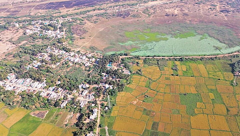 The proposed airport site, about 70 km from Chennai, is spread over 2,325 hectares (5,746 acres) across 13 villages in Kancheepuram and Sriperumbudur taluks.