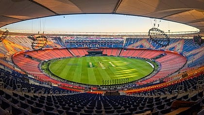 Narendra Modi Stadium at Ahemdabad in Gujarat. 