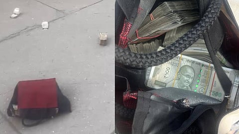 Morning walkers reportedly found currency notes scattered around the complex and notified the authorities. 
