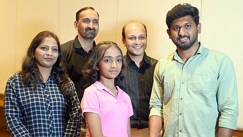 Doner Dilip K (right) with 12-year-old Sameeksha.