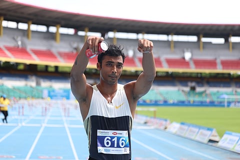 Tejas Shirse after his run on Sunday