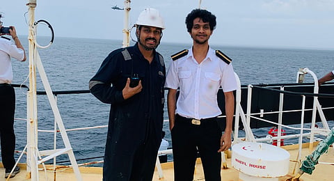 Heavy clashes in the Strait of Hormuz compelled the vessel to anchor, pushing the sailor's homecoming back by more than a month.