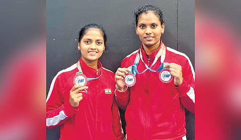Bhargavi (L) and Harika.