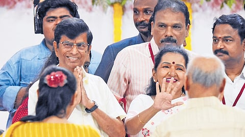 Vijay’s parents, CA Chandrasekar and Shoba Chandrasekar.