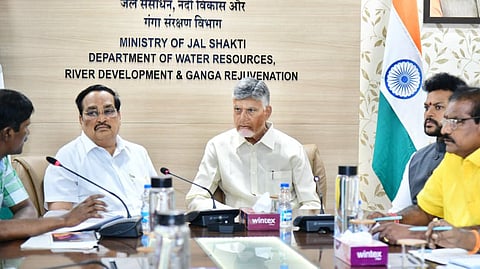 CM Nara Chandrababu Naidu meets Union Minister CR Patil in Delhi.