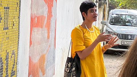 Pooja Saxena during a type walk in Delhi's Mandi House