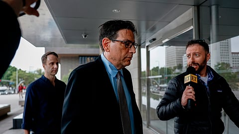 Erik Fleming arrives at federal court in Los Angeles for sentencing in connection with the ketamine overdose death of actor Matthew Perry on Wednesday, May 13, 2026, in Los Angeles.