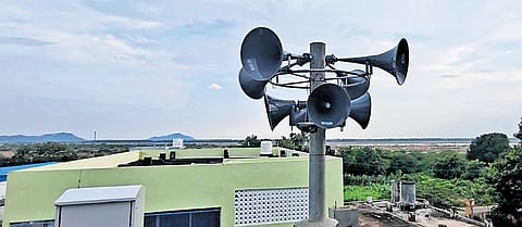 Auto alert siren and public address system installed in a selected village as part of the Mitigation Project on Lightning Safety.