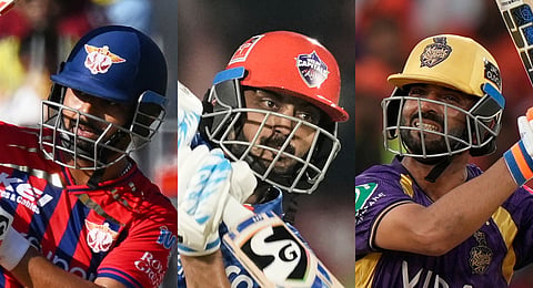 From left to right: Rishabh Pant, Axar Patel and Ajinkya Rahane  