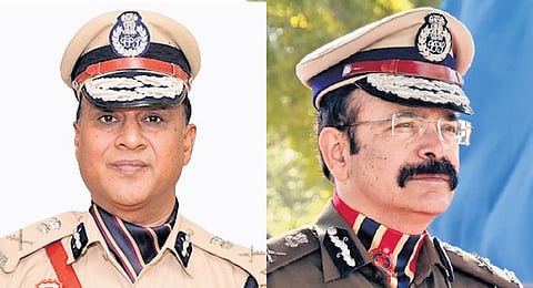 IPS Devesh Chandra Srivastava (L) and IPS officer Neeraj Thakur (R).