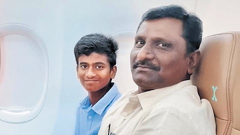 Malka Ramakishan Rao personally sponsored the trip and took the student, Srimanthula Poornachandar, on a flight from Hyderabad to Visakhapatnam.