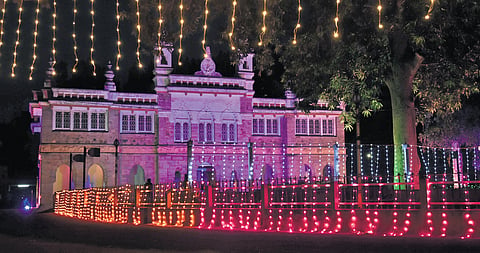 Illuminated Bapu Museum in Vijayawada on the eve of International Museum Day 