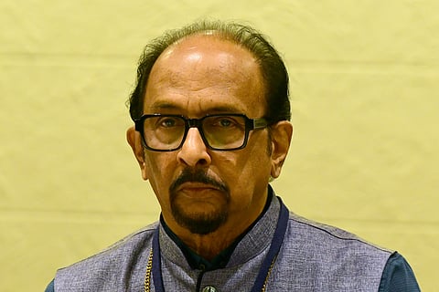 IMA state president Dr M N Menon addressing the media in Kochi on Sunday 