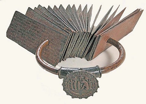The Chola-era copper plates were returned from the Netherlands 