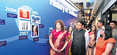 IT Minister D Sridhar Babu visits the Southwest Airlines facility after inaugurating its first-ever Global Innovation Centre outside the United States in Hyderabad