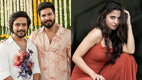 (L) Vishnuu Vishal and his brother Rudra; Preethi Asrani (R)