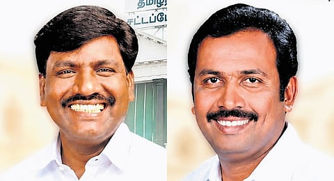 P Viswanathan (L) and S Rajesh Kumar.