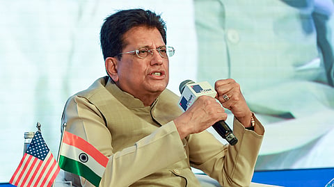 Union Minister of Commerce & Industry Piyush Goyal addresses the AMCHAM Annual Leadership Summit themed 'Towards the Resilient Supply Chain' at The Oberoi Hotel, in New Delhi on Thursday, May 21, 2026.