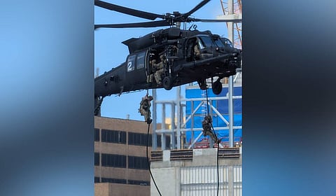 Indian Army Para SF personnel participate in the live CAPEX drill in Florida on Wednesday.