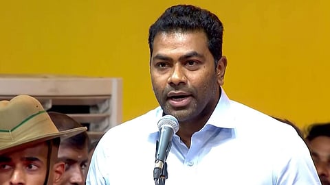 Tamil Nadu Sports Development Minister Aadhav Arjuna.