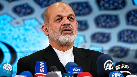 Iran's interior minister Ahmad Vahidi briefs the media on elections in Tehran, Iran, March 4, 2024 