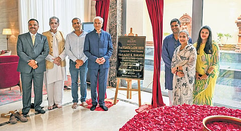 Guests after inauguration of Prachi Sarovar Hotel at Khandagiri in Bhubaneswar 