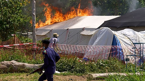 A treatment centre in the Democratic Republic of Congo was set ablaze on earlier today after the death of a suspected Ebola patient
