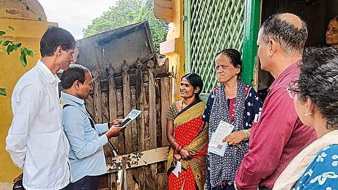 Reports have emerged of some households in north-east and east Delhi where the residents were handed printed forms seeking details of their housing conditions. 