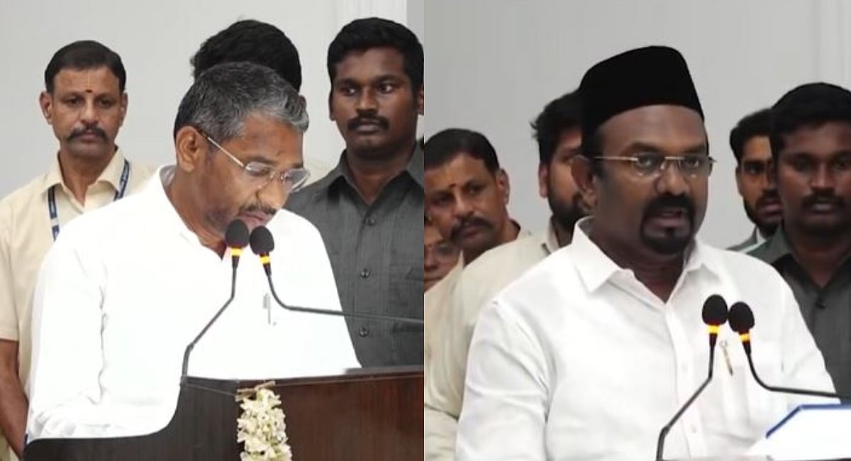 CM Vijay's Cabinet expansion: IUML's Shahjahan, VCK's Vanni Arasu sworn in as ministers