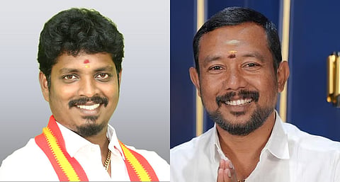Kinathukkadavu MLA Vignesh K and Coimbatore North MLA V Sampathkumar -- have been allocated ministerial berths in the TVK-led government