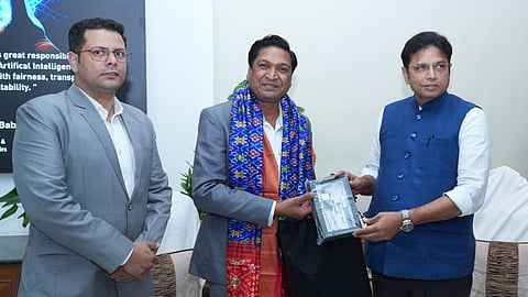 Representatives of Tesla India met Industries Minister D Sridhar Babu in Hyderabad and discussed about the first storeroom launch in Hyderabad.