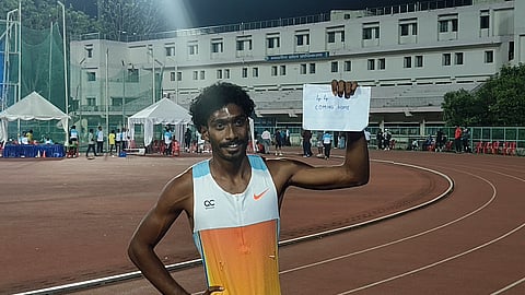 Vishal TK celebrates after his victory