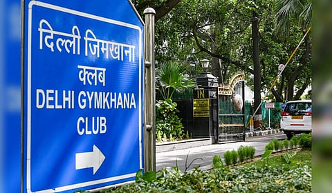 A car is seen entering the Delhi Gymkhana Club, in New Delhi, Saturday, May 23, 2026. 