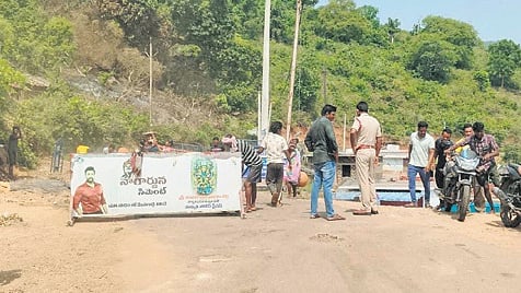 The solar panels being installed in Kotia village by Andhra Pradesh auhtorities