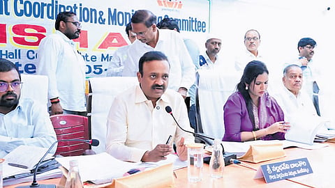 Machilipatnam MP V Balashowry chairs the DISHA committee meeting 