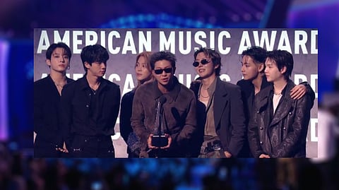 Accepting the award, RM thanked fans, saying it was an honour to receive the prize again after the members completed their military service.