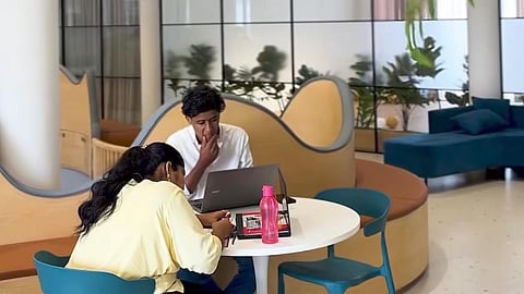 A co-working space with childcare