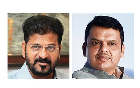 Telangana Chief Minister A Revanth Reddy and Maharashtra Chief Minister Devendra Fadnavis