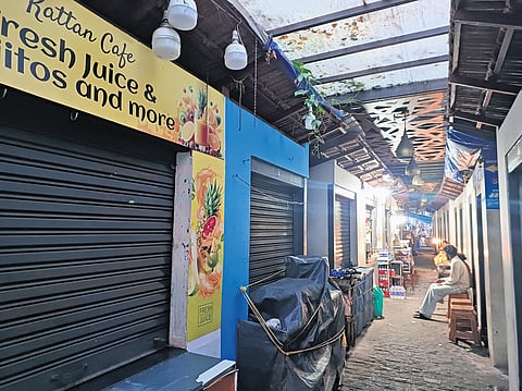 The smart vending zone at RKV lane lying unoccupied near the Museum 