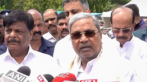 Karnataka Chief Minister Siddaramaiah speaks to the media as he arrives at the state Legislative Assembly in Bengaluru, Wednesday, May 27, 2026.