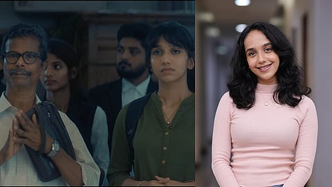 A still from the Suriya-starrer Karuppu (L) and Anagha Maya Ravi (R)