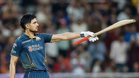 Shubman Gill celebrates his century