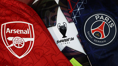 Paris Saint-Germain will play Arsenal in the UEFA Champions League final football match in Budapest on May 30, 2026.