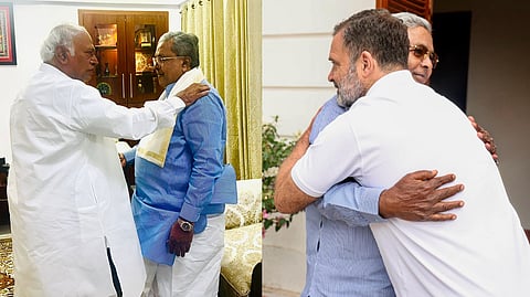 Siddaramaiah met Congress President Mallikarjun Kharge and Rahul Gandhi in New Delhi on Friday morning, officials said.