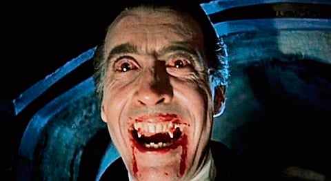 Christopher Lee as the Dracula