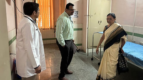 Ebola ward in Gandhi hospital.