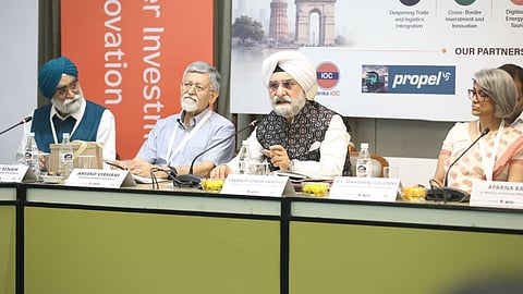 Lieutenant Governor Taranjit Singh Sandhu at the Indo-Sri Lanka economic conference at the India International Centre (IIC) in New Delhi on Thursday. 