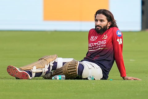 Rajat Patidar during a training session on Saturday