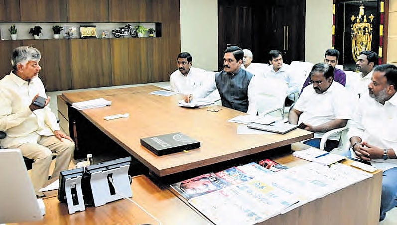 Expedite completion of seaport, airport and infra works: CM Naidu
