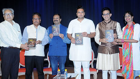 Mysuru-Kodagu MP Yaduveer Krishnadatta Chamaraja Wadiyar and others release the book, ‘Nanna Hesaru Gauhar Jaan’ in Mysuru on Saturday.